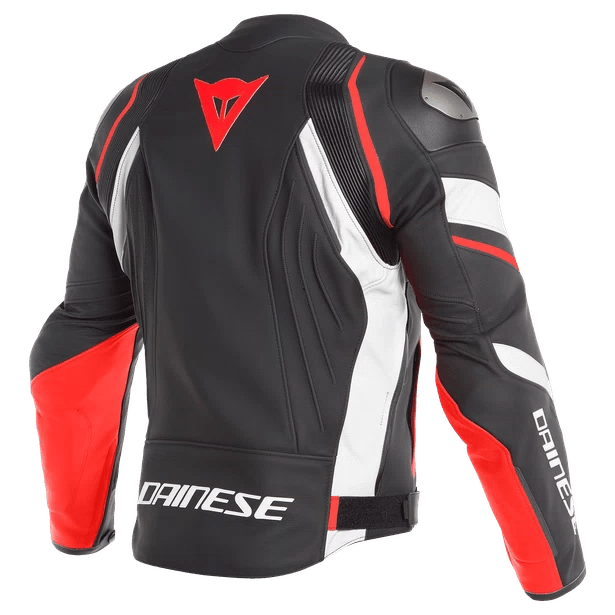 DAINESE AVRO 4 PELLE FLUO RED TG 54,Giacca Pelle DAINESE