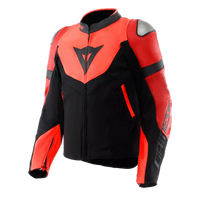 DAINESE GIACCA IPERATTIVA PELLE TESSUTO FLUO,Giacca Pelle DAINESE