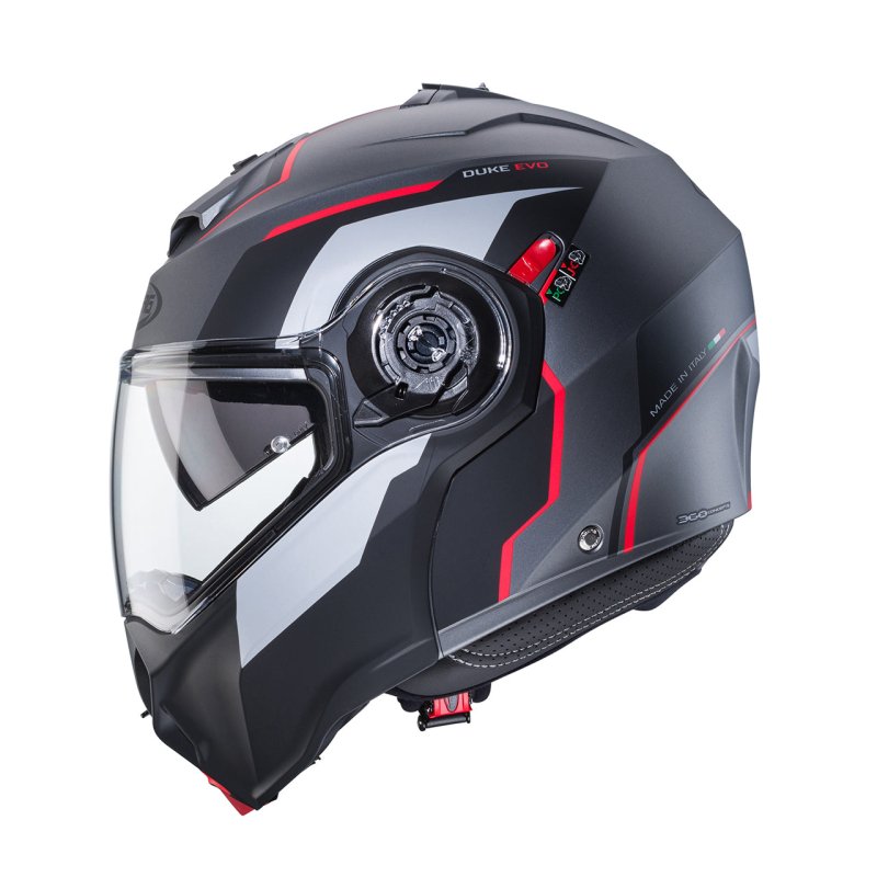 DUKE EVO MOVE ANTRACITE ROSSO,Casco Modulare CABERG
