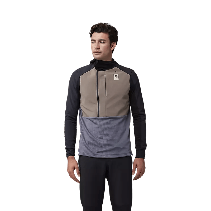 FOX MAGLIA DEFEND TERMICA CON CAPPUCCIO CENERE,FOX MTB FOX MTB