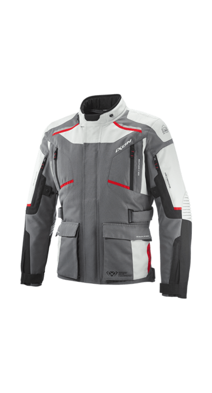 IXON GIACCA MIDGARD GRIGIO ROSSO,Giacca Impermeabile IXON
