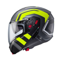 CABERG HORUS X ROAD MATT GUN METAL FLUO,Casco Modulare CABERG