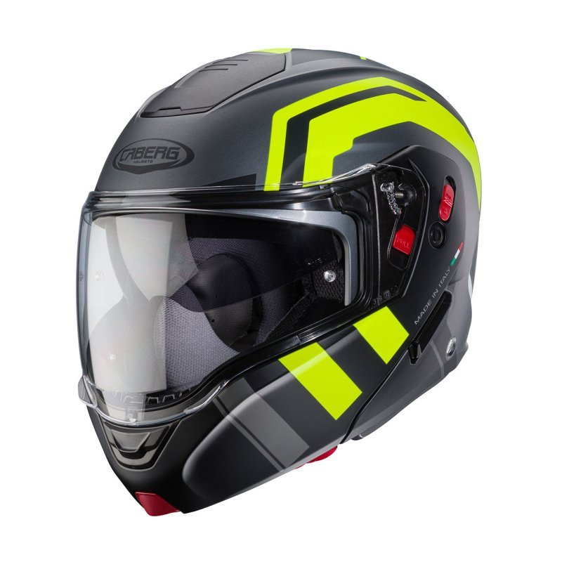 CABERG HORUS X ROAD MATT GUN METAL FLUO,Casco Modulare CABERG