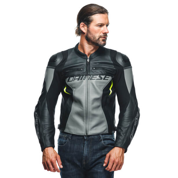 DAINESE RACING 4 FLUO,Giacca Pelle DAINESE