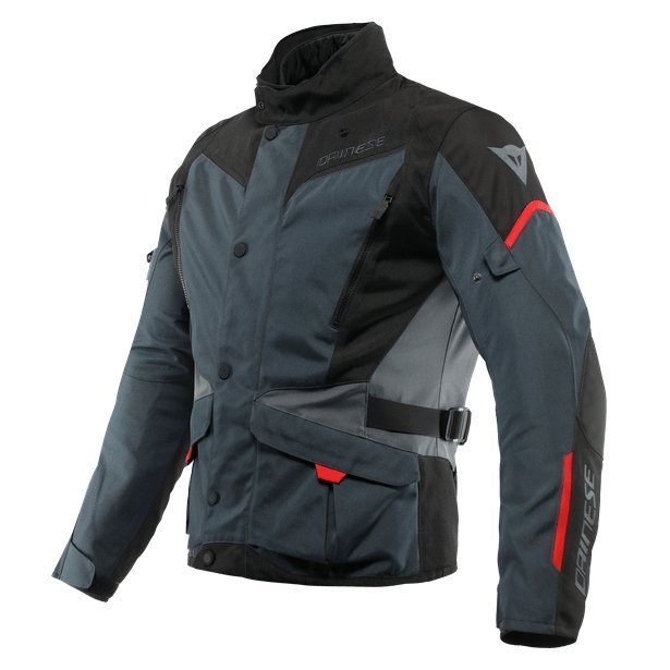 DAINESE TEMPEST 3 D DRY BLACK EBONY RED,Giacca Impermeabile DAINESE
