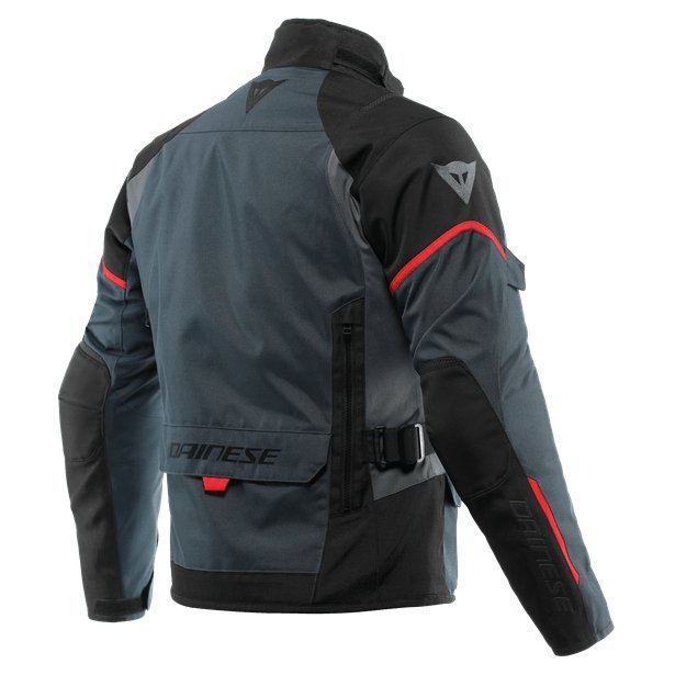 DAINESE TEMPEST 3 D DRY BLACK EBONY RED,Giacca Impermeabile DAINESE
