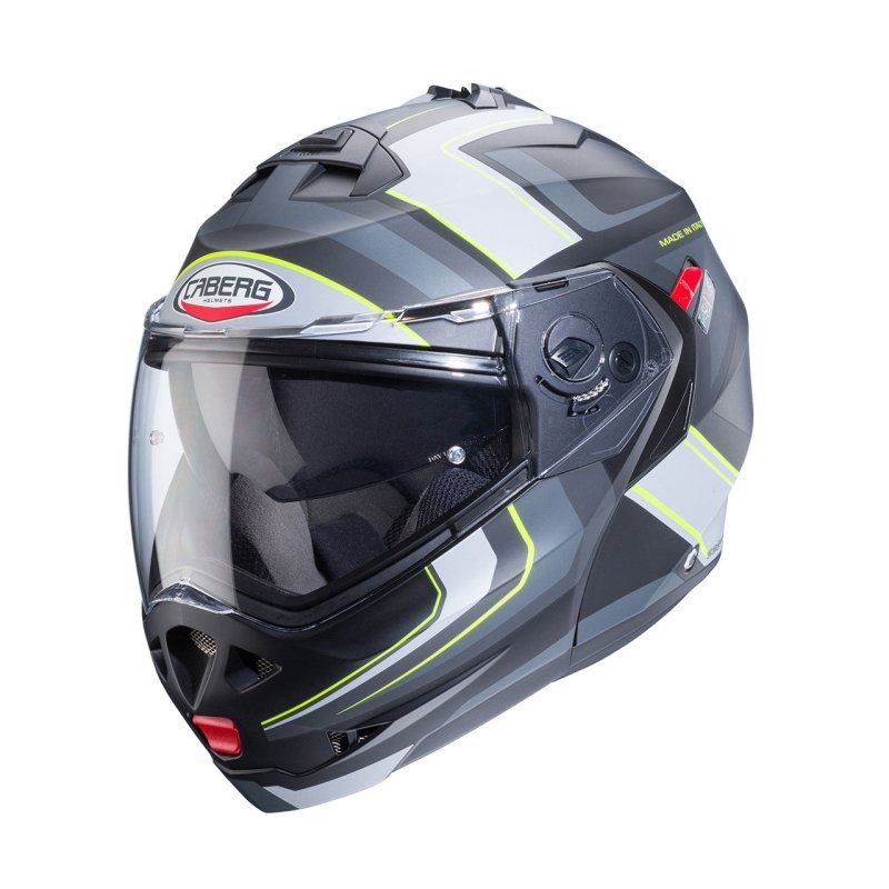 DUKE X TOUR MATT BLACK YELLOW,Casco Modulare CABERG