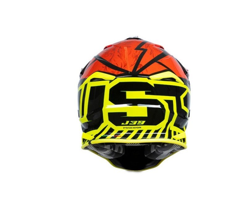 JUST 1 J39 POSEIDON FLUO YELLOW RED BLACK TG L,Casco Enduro JUST1